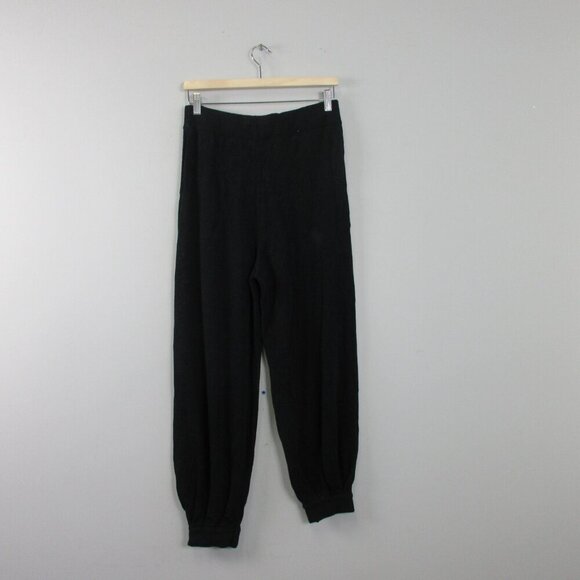 FP Free People Beach Women Knit Pants S Black Lounge Pull On Balloon Jogger 450 - Picture 2 of 13